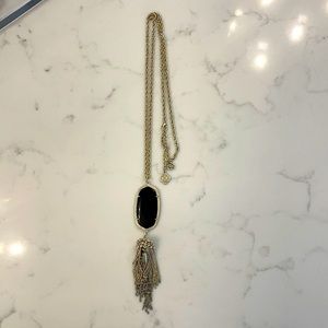 Kendra Scott Rayne Necklace with Black Stone